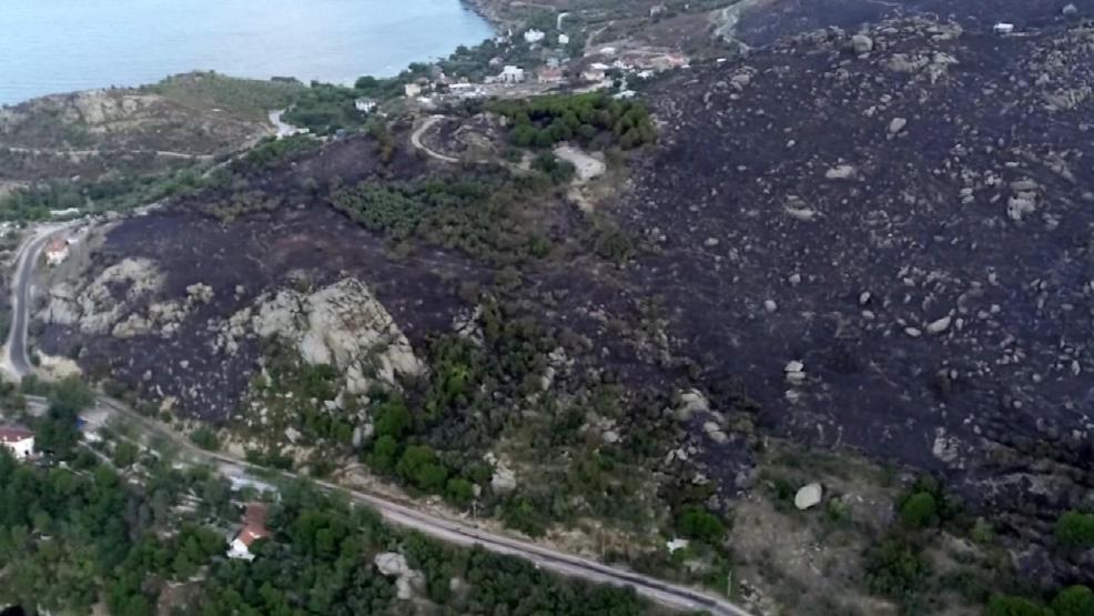 Marmara Adasındaki yangının bilançosu gün ağarınca ortaya çıktı