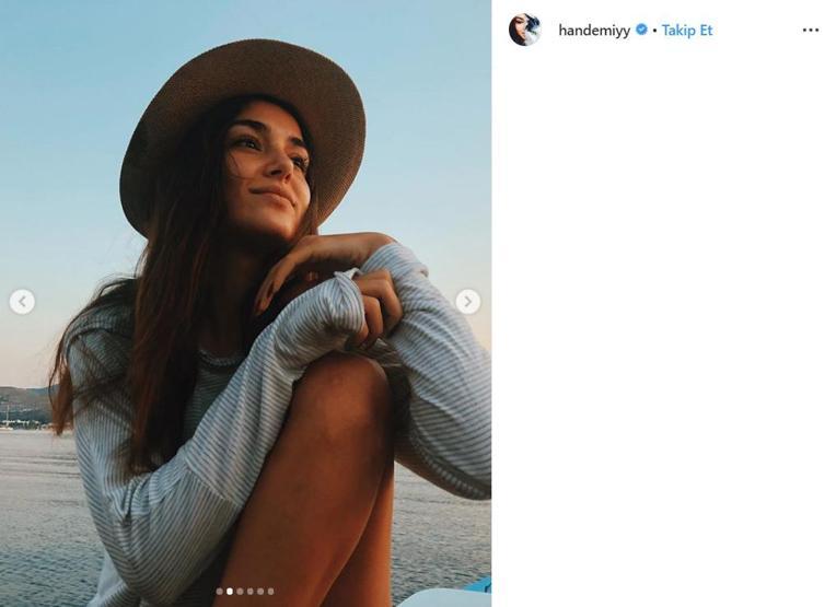 Hande Erçelden makyajsız paylaşım