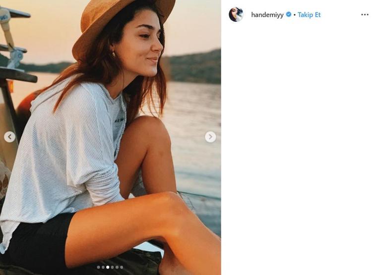 Hande Erçelden makyajsız paylaşım