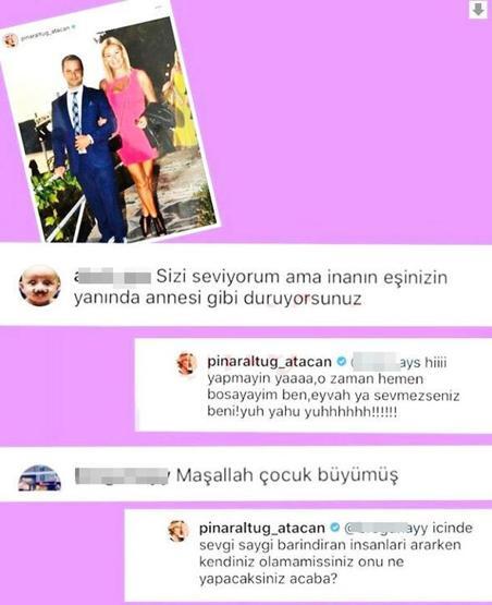 Pınar Altuğu çıldıran yorum Maşallah çocuk büyümüş