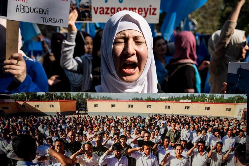 Çin Başkonsolosluğu önünde eylem