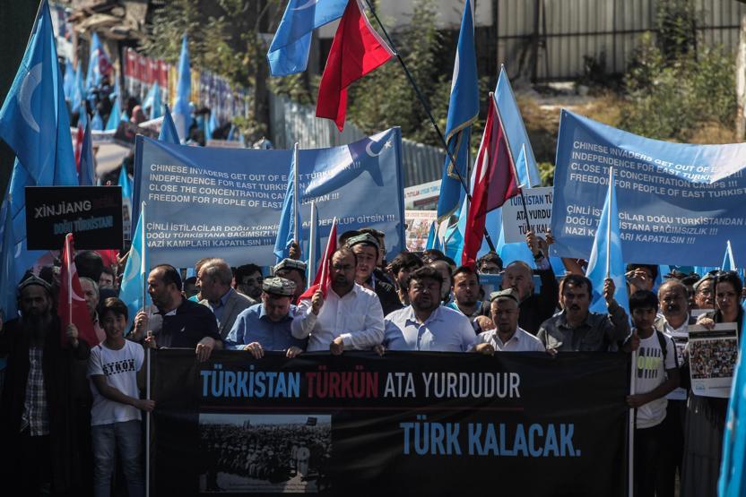 Çin Başkonsolosluğu önünde eylem