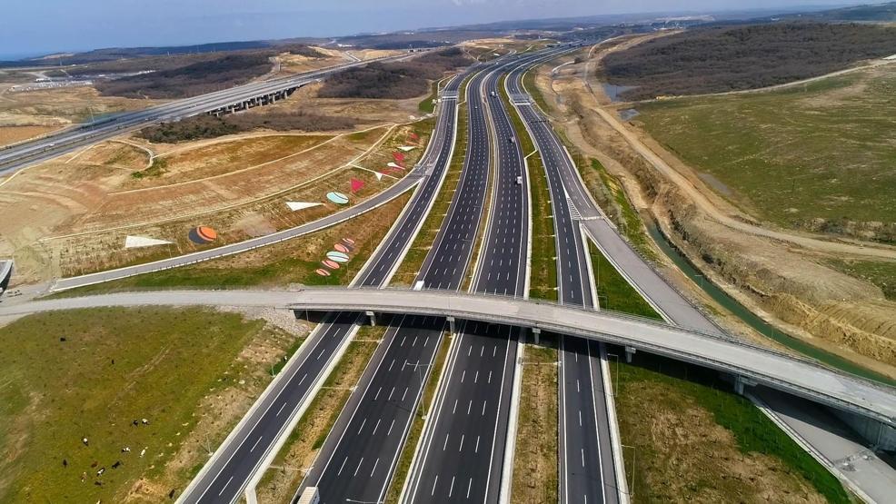 Kuzey Marmara Otoyolunun yapım aşamaları böyle görüntülendi
