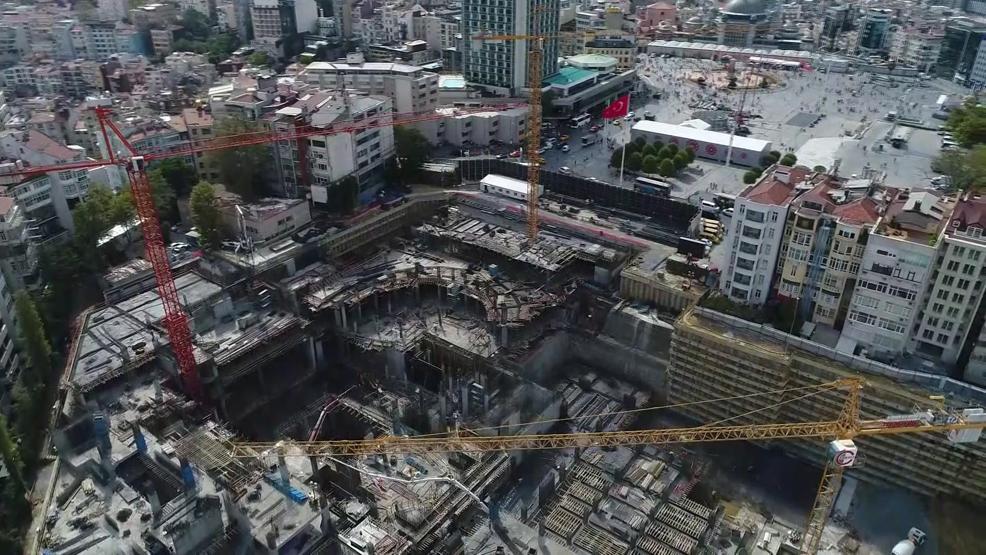 Dev projede son durum havadan görüntülendi