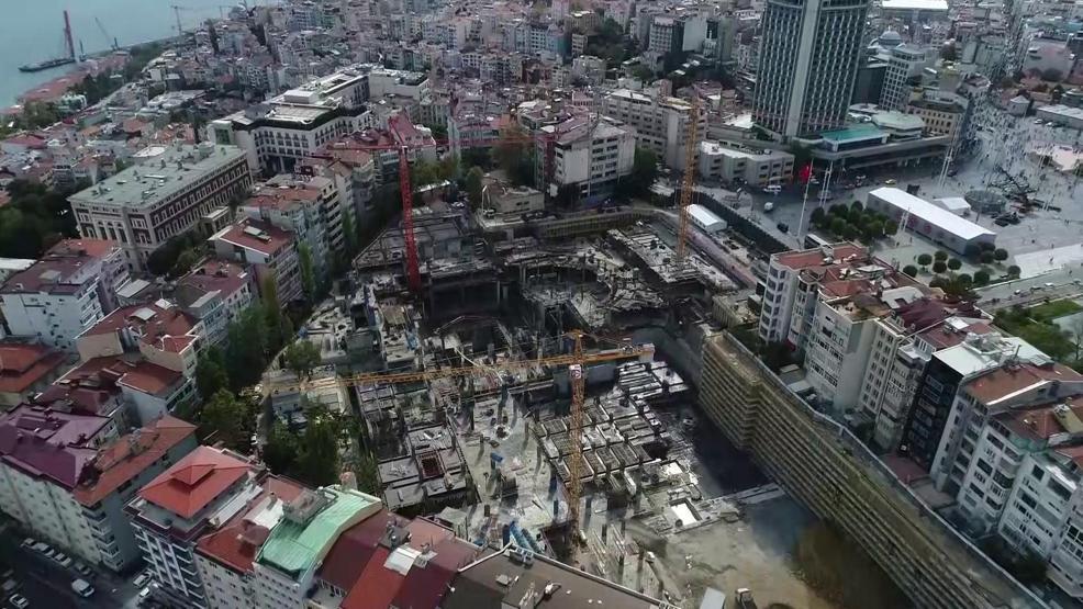 Dev projede son durum havadan görüntülendi