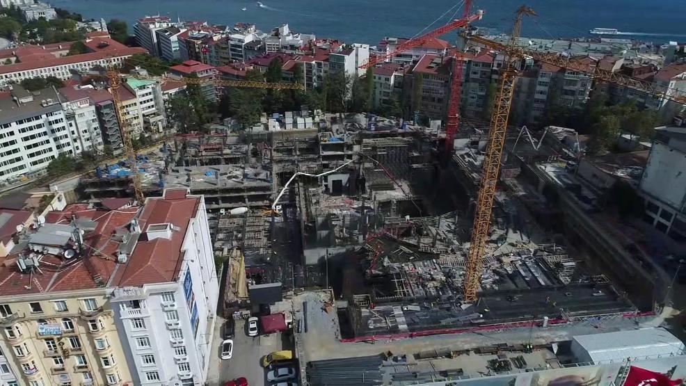 Dev projede son durum havadan görüntülendi