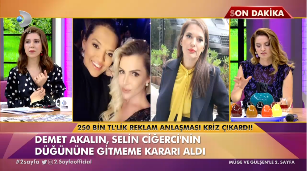 Demet Akalın, Selin Ciğercinin düğününe gitmiyor