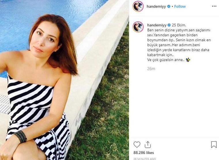Hande Erçelin anne özlemi: Dizine yatayım, saçımı okşa