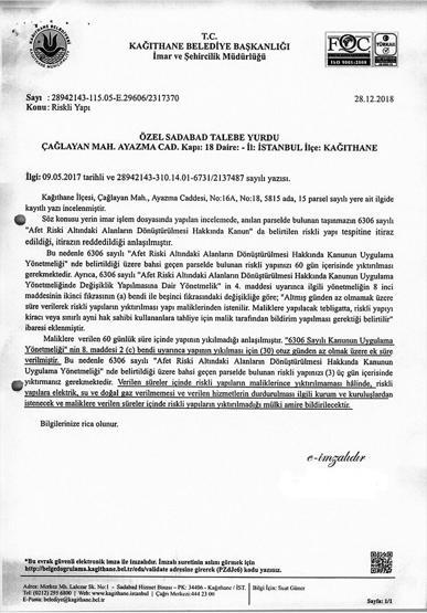 Yıkılan yurt binası ile ilgili ürküten rapor