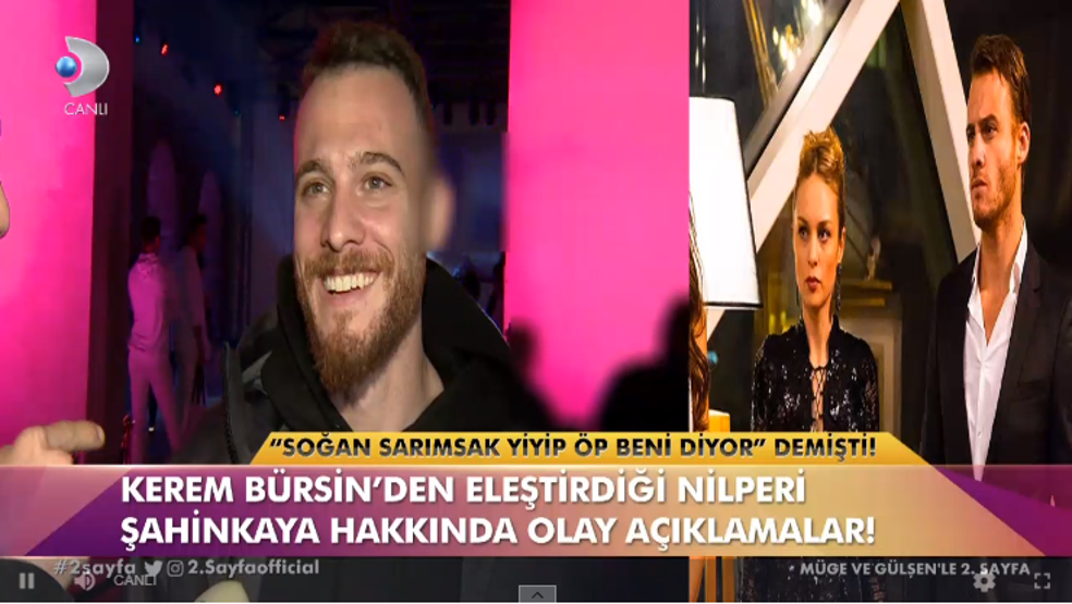 Kerem Bürsinden olay Nilperi Şahinkaya açıklaması
