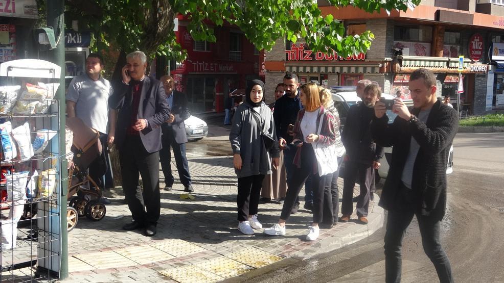 Halk otobüsünde korkutan yangın