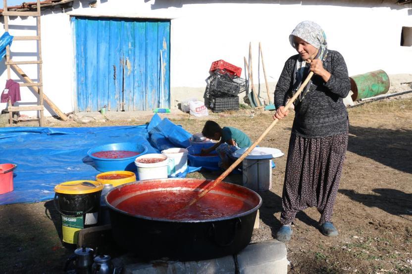 Bir gün uğraşıp tüm kış boyunca yiyorlar