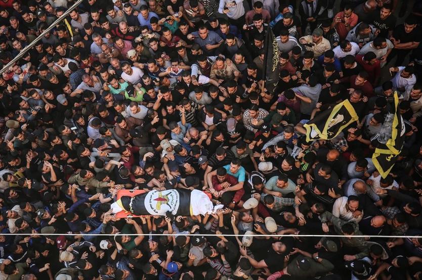 İslami Cihadın komutanlarından Ebul Atanın cenazesi toprağa verildi