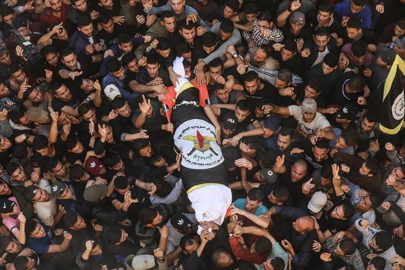 İslami Cihadın komutanlarından Ebul Atanın cenazesi toprağa verildi