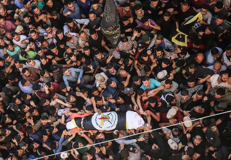 İslami Cihadın komutanlarından Ebul Atanın cenazesi toprağa verildi