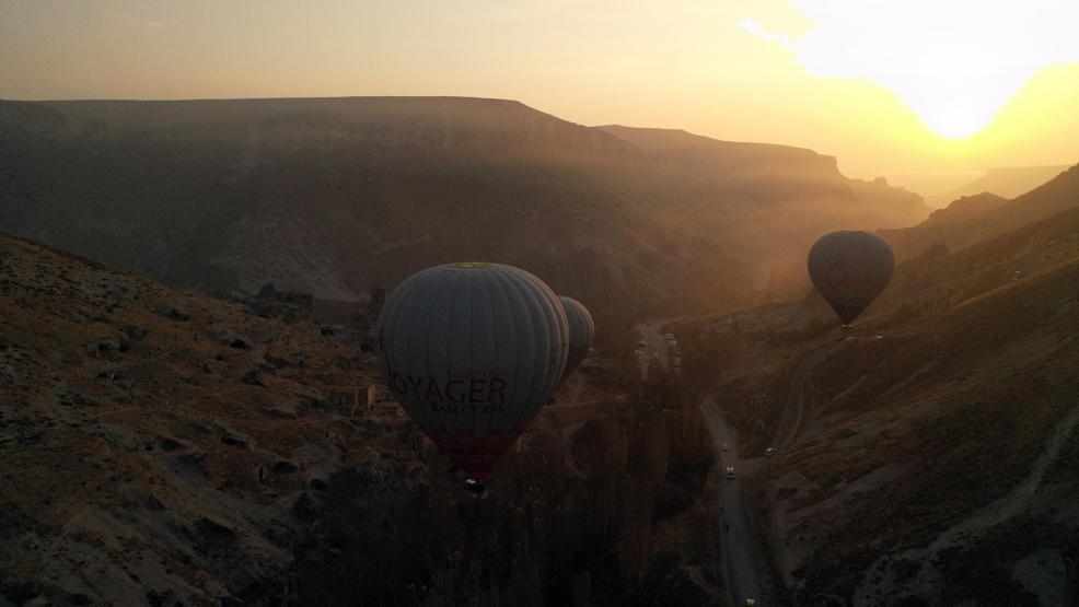 Kayseride ilk kez balon havalandı