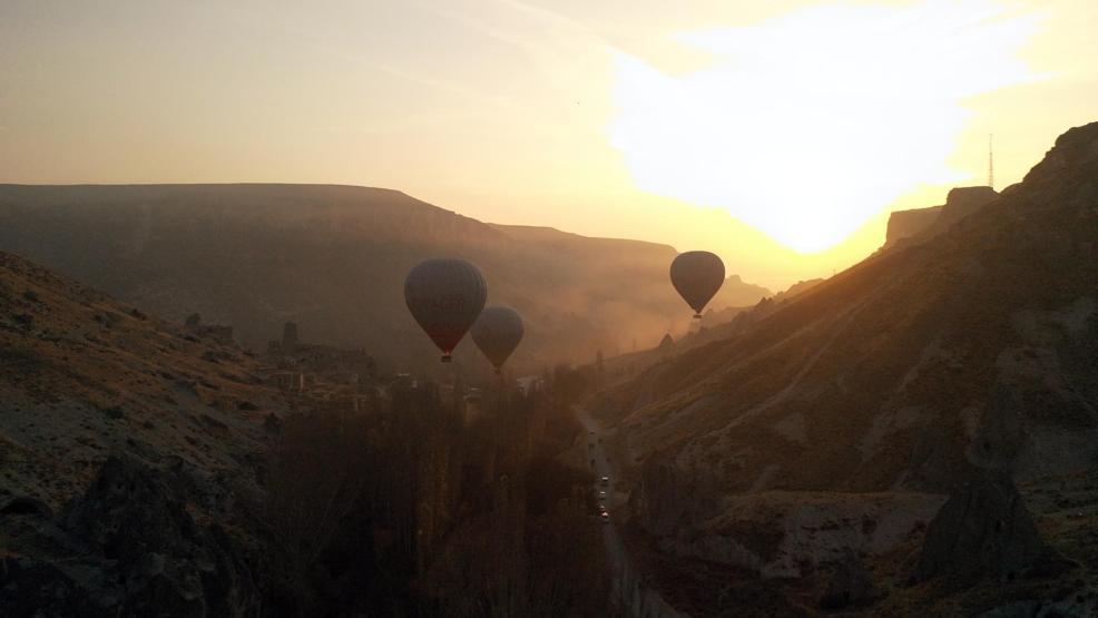 Kayseride ilk kez balon havalandı
