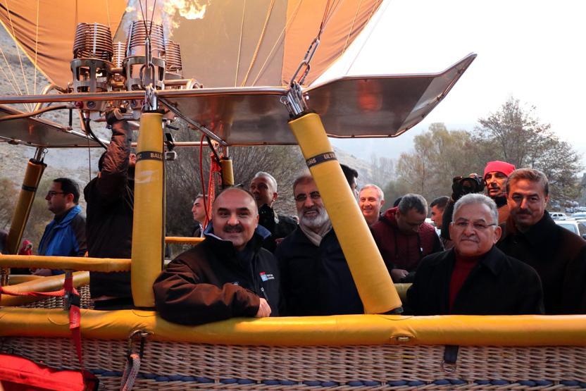 Kayseride ilk kez balon havalandı