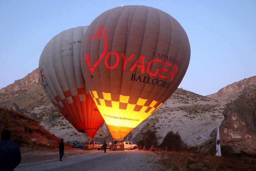 Kayseride ilk kez balon havalandı