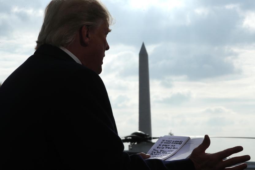 Trumpın defterinde dikkat çeken yazı