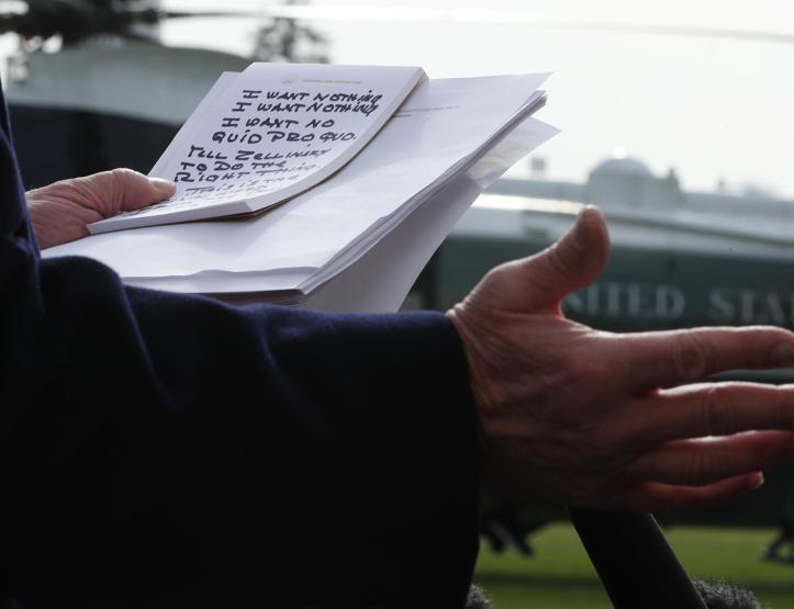 Trumpın defterinde dikkat çeken yazı