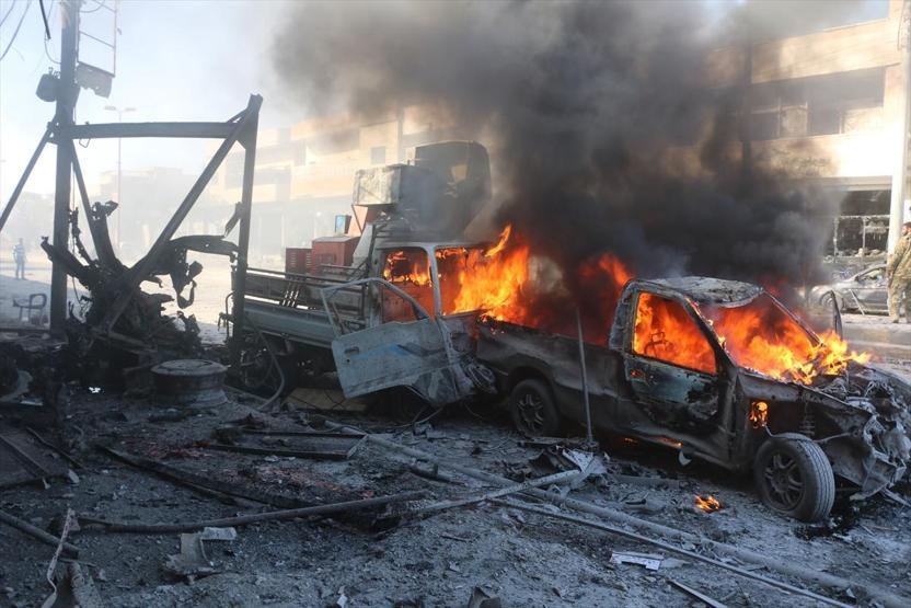 YPG/PKK, Tel Abyadın sanayi bölgesinde sivil halka bombalı araçla saldırdı