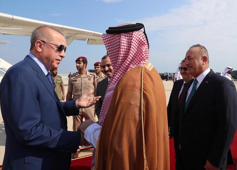 Cumhurbaşkanı Erdoğan Katarda böyle karşılandı
