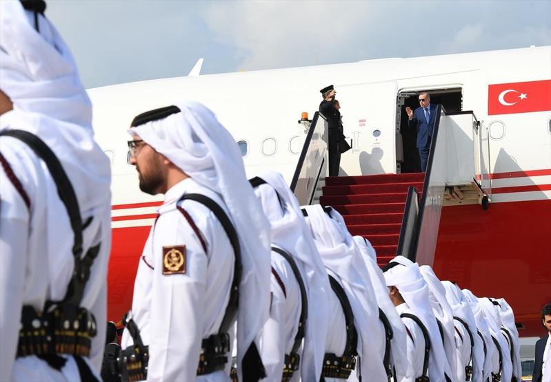 Cumhurbaşkanı Erdoğan Katarda böyle karşılandı