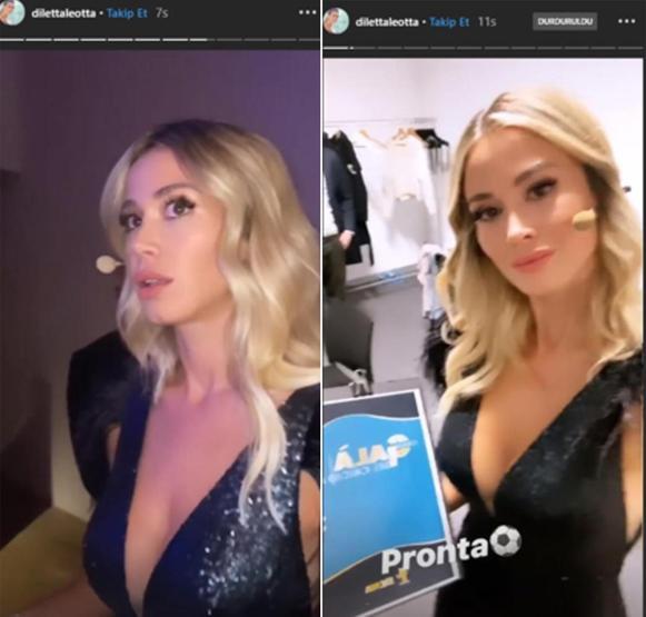 Diletta Leotta gala gecesine damga vurdu