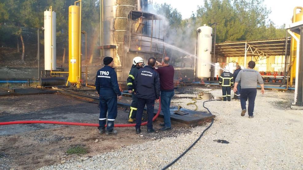 Ham petrol tankında korkutan yangın