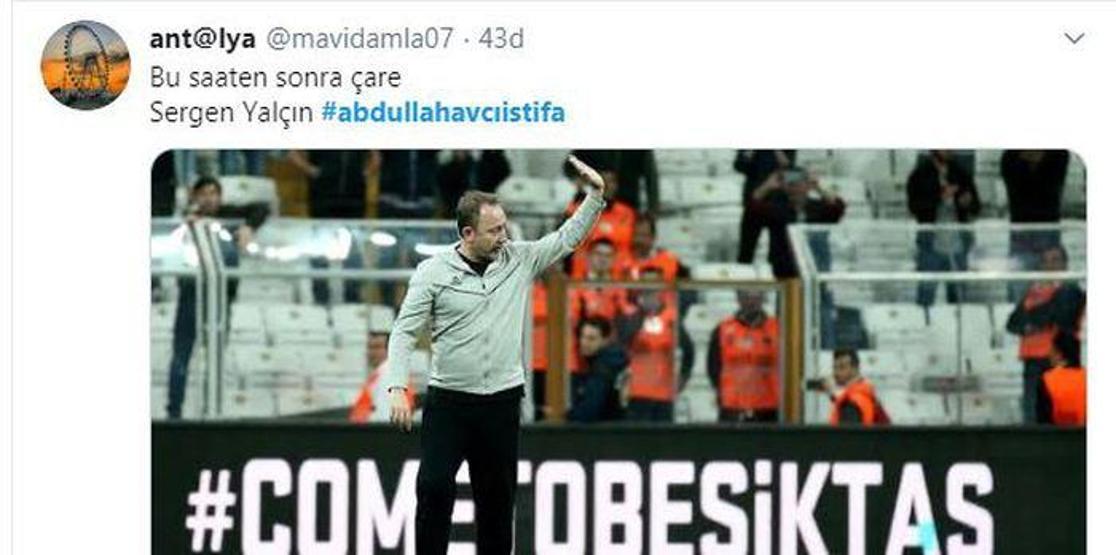 Beşiktaş kaybetti, Sergen Yalçın mesajları yağdı