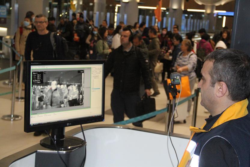 İstanbul Havalimanında Corona Virüs için termal kamera önlemi