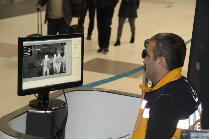 İstanbul Havalimanında Corona Virüs için termal kamera önlemi