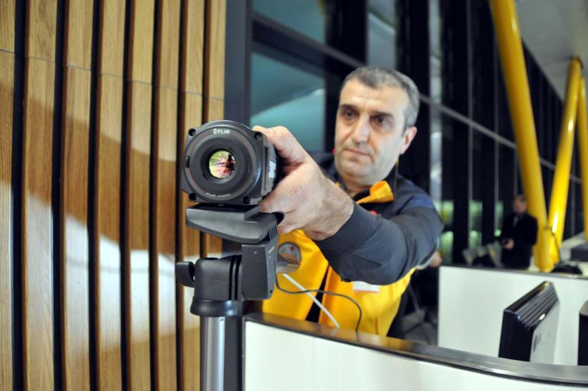 İstanbul Havalimanında Corona Virüs için termal kamera önlemi