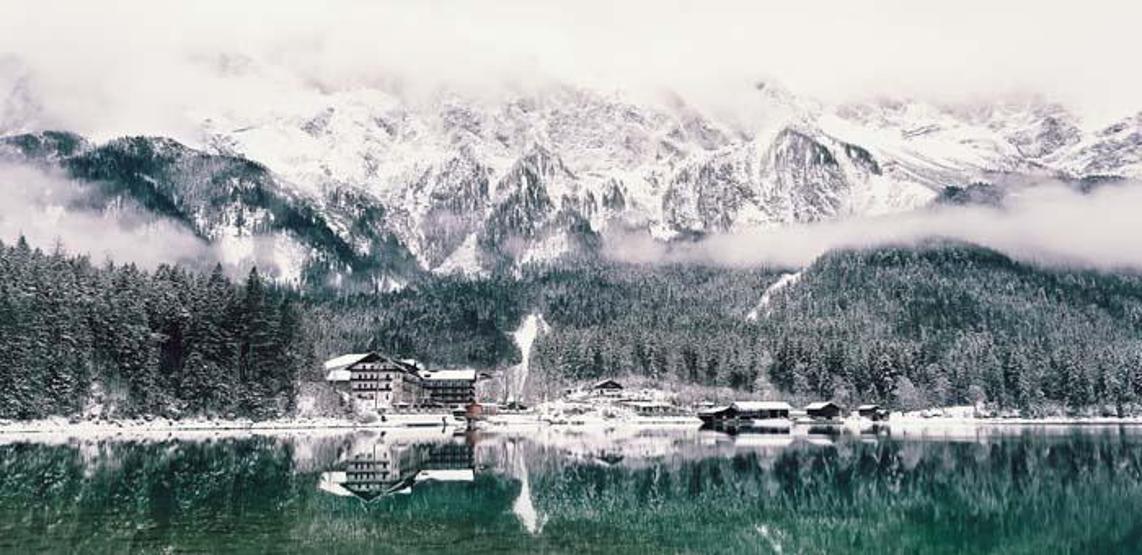 Bavyerada bir kış masalı; Eibsee Gölü