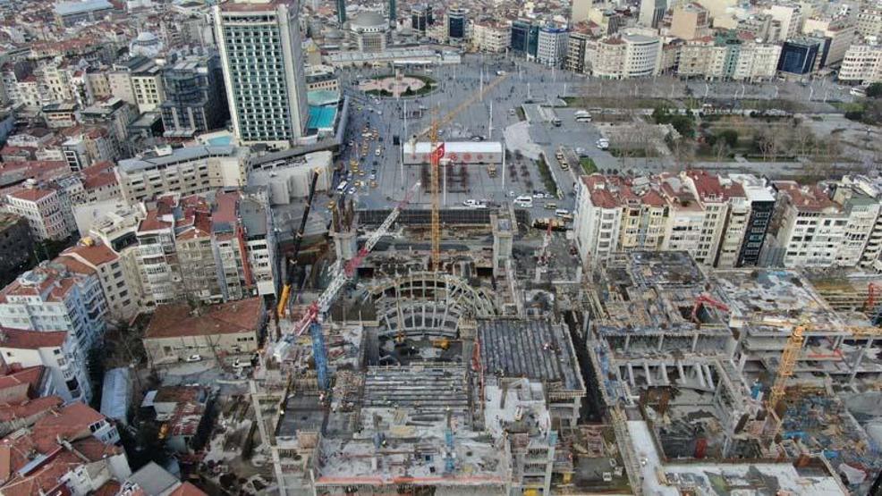 Yeni Atatürk Kültür Merkezi Taksimde yükselmeye başladı