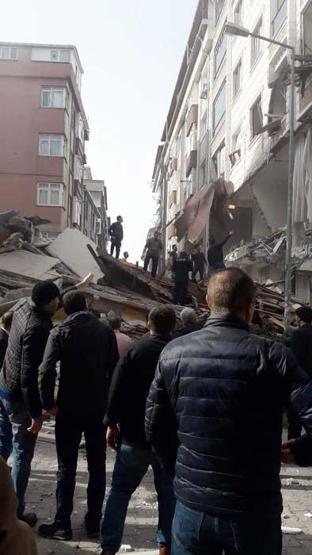 Bahçelievlerde 7 katlı bina çöktü; İşte ilk görüntüler