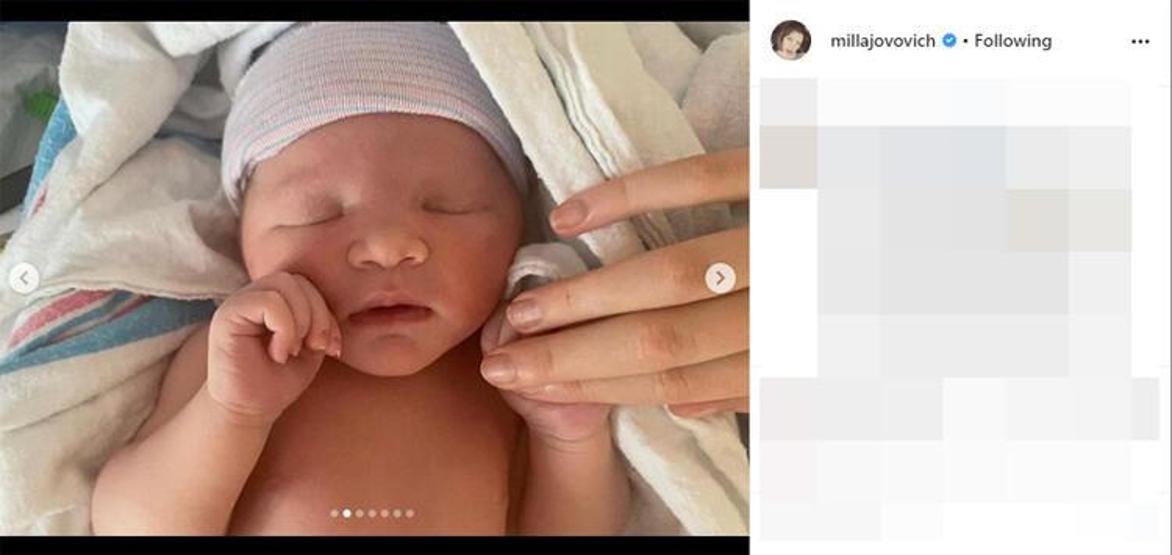 Milla Jovovich: Bebeğim iki haftalık oldu