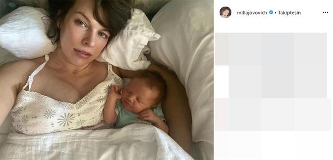 Milla Jovovich: Bebeğim iki haftalık oldu