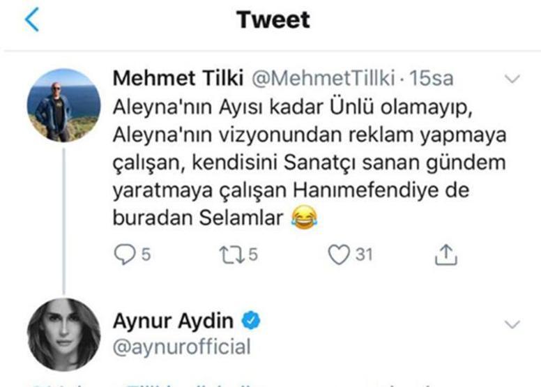 Aleyna Tilkiden Yalan çıkışı