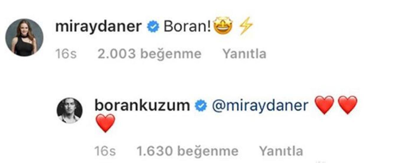 Miray Daner açıkladı Boran Kuzum ile aşk mı yaşıyor