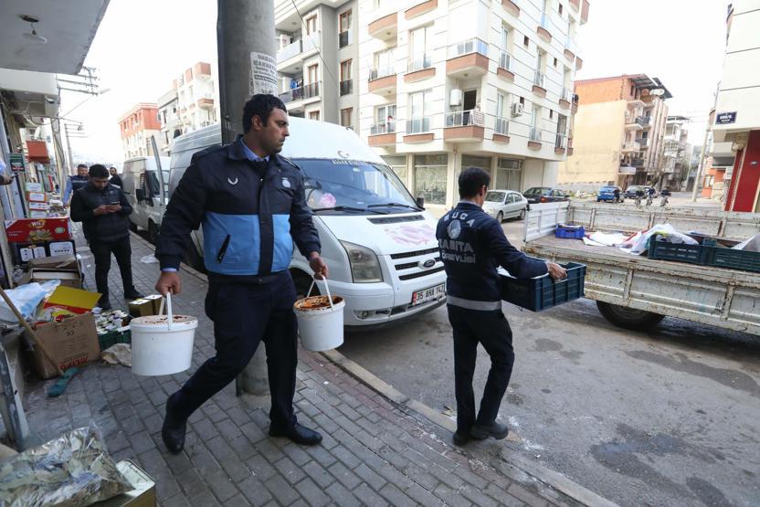 Denetime gelen ekibi gören iş yeri sahibi kaçtı