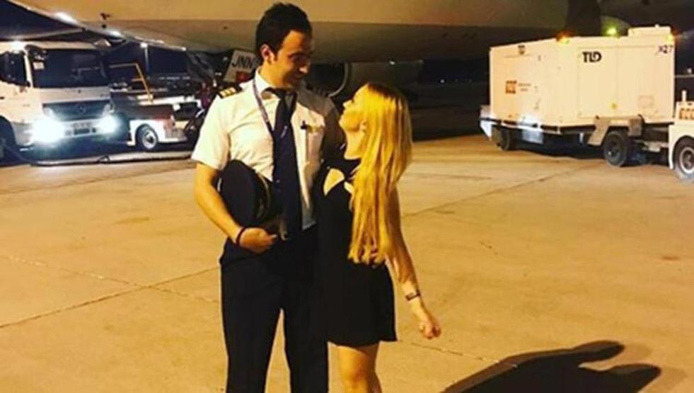 Ece Seçkinden pilot nişanlısına tebrik mesajı