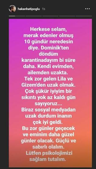 Hakan Hatipoğlu Dominik dönüşü karantinaya alındı Ölüm korkusu...