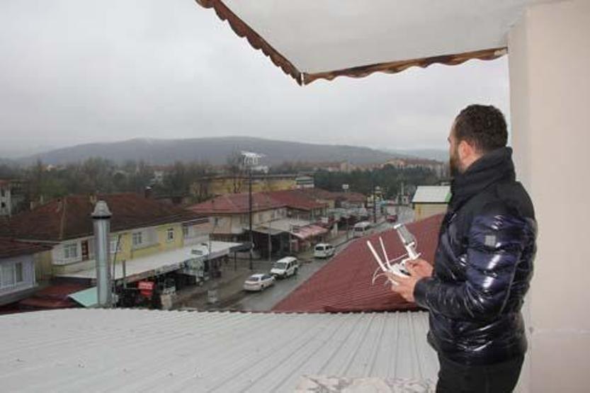 Alışverişi drone ile yapıyor
