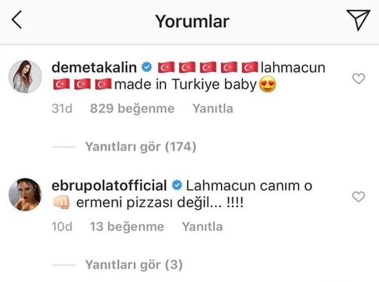 Demet Akalın, Ebru Polat ve Kim Kardashianın lahmacun tartışması