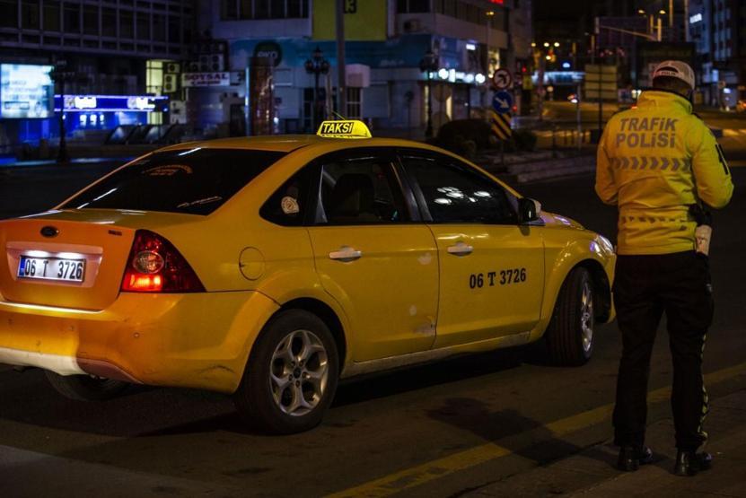 Başkentte plaka sınırlama uygulamasını ihlal eden taksiciye ceza