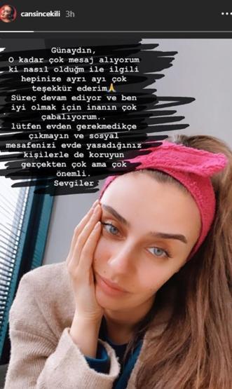 Koroanvirüse yakalanan Cansın Çekili: İyileşmek için çok çabalıyorum