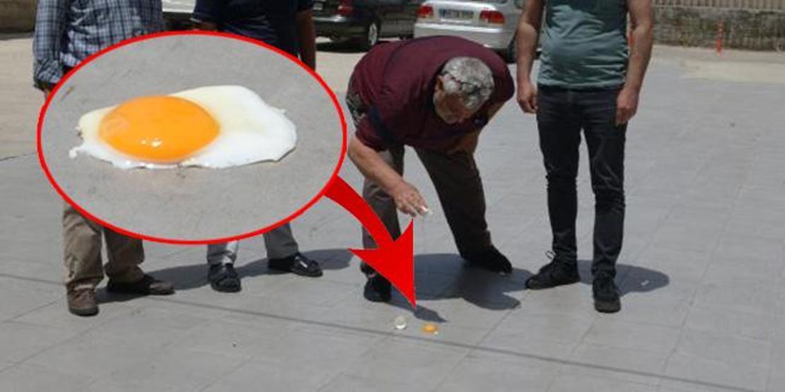 Yer: Adana... Rekor sıcakta yolda yumurta pişirdiler