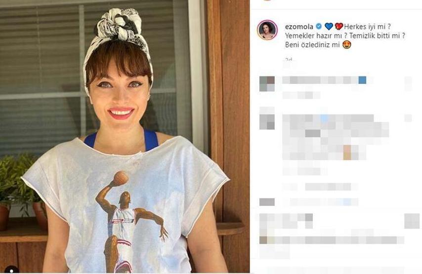 Ezgi Mola karantinada bakın kaç kilo almış
